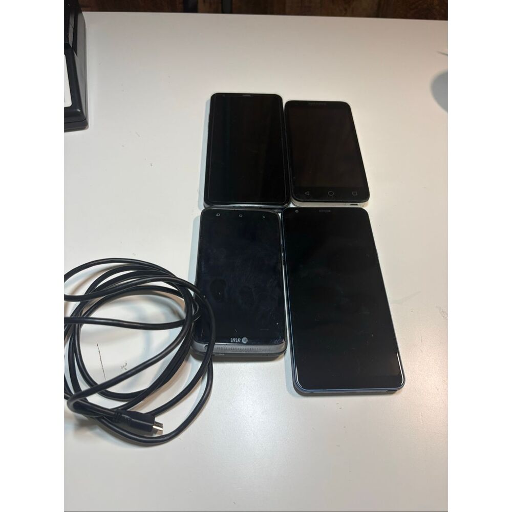 Lot of 4 Cell Phones LG, HTC Smartphones, Parts Repair